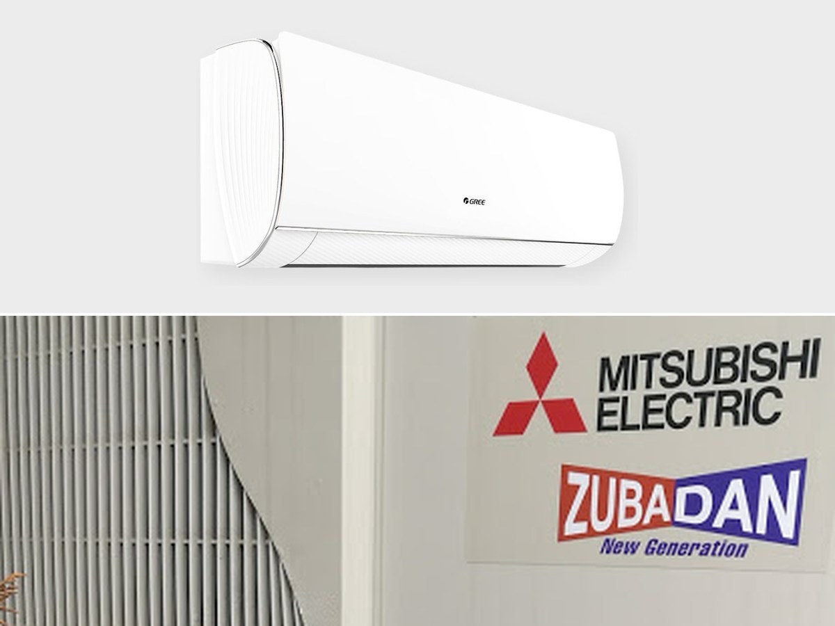 Gree split klíma beltéri egysége és Mitsubishi Zubadan hőszivattyú kültéri egysége